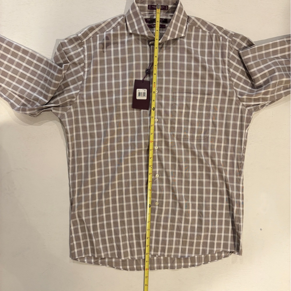 Classic Tan Plaid Button-Down Shirt - Picture 5 of 10